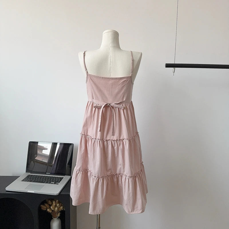 Pink Spaghetti Strap Dress