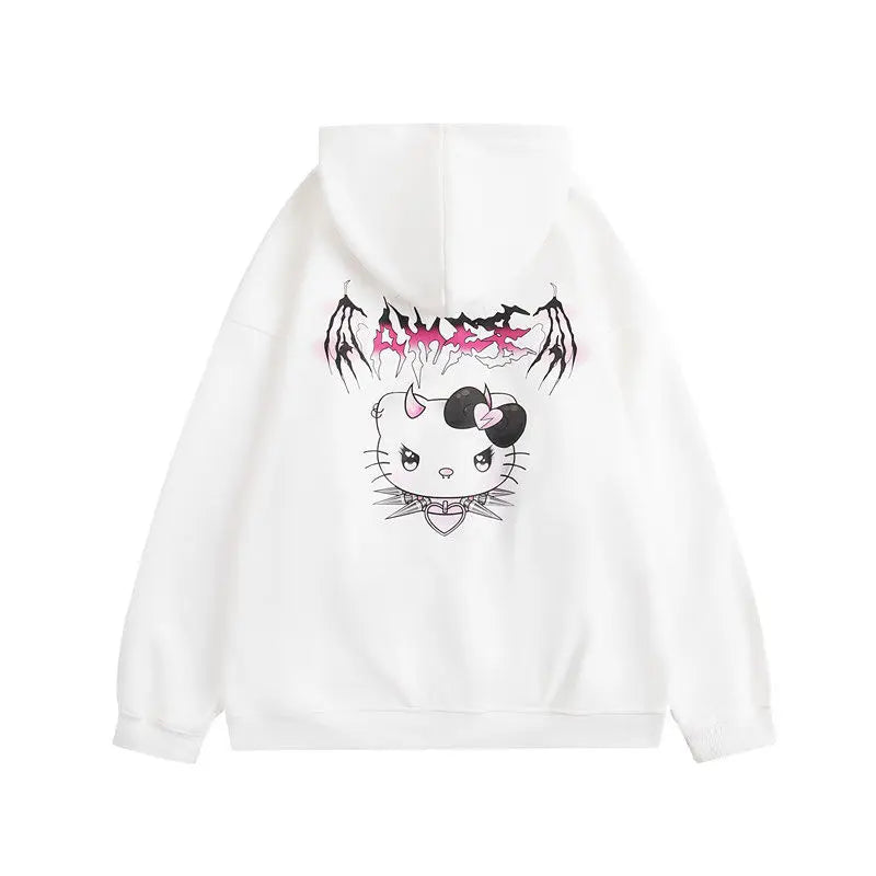 Miniso - Hello Kitty Cute Devil Zipper Sweatshirt