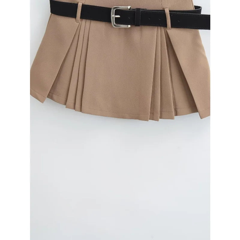 WTempo - Preppy Style Pleated Skirt