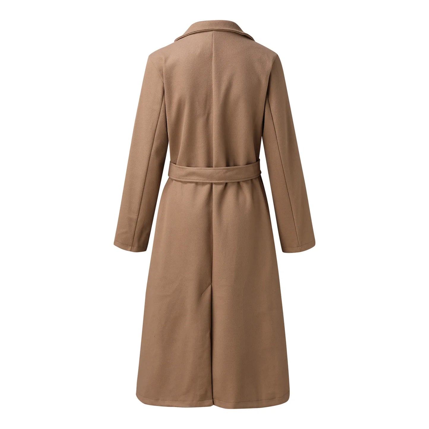 ZOMAXIUJEE - Faux Wool Trench Coat 