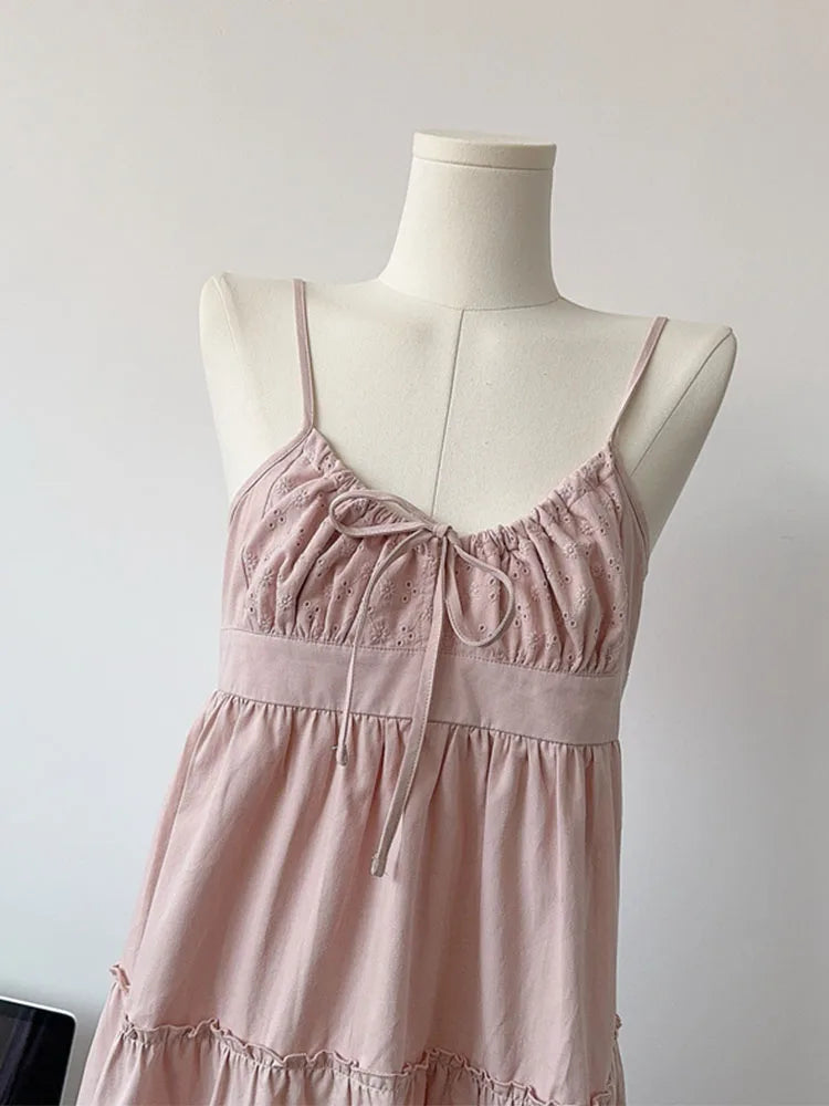 Pink Spaghetti Strap Dress