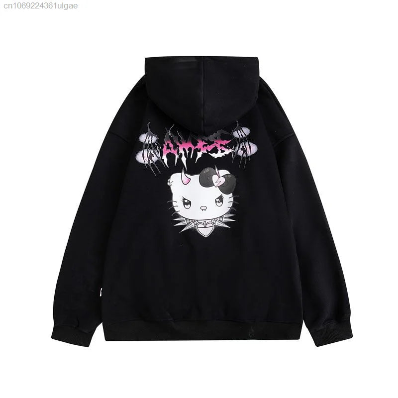 Miniso - Hello Kitty Cute Devil Zipper Sweatshirt