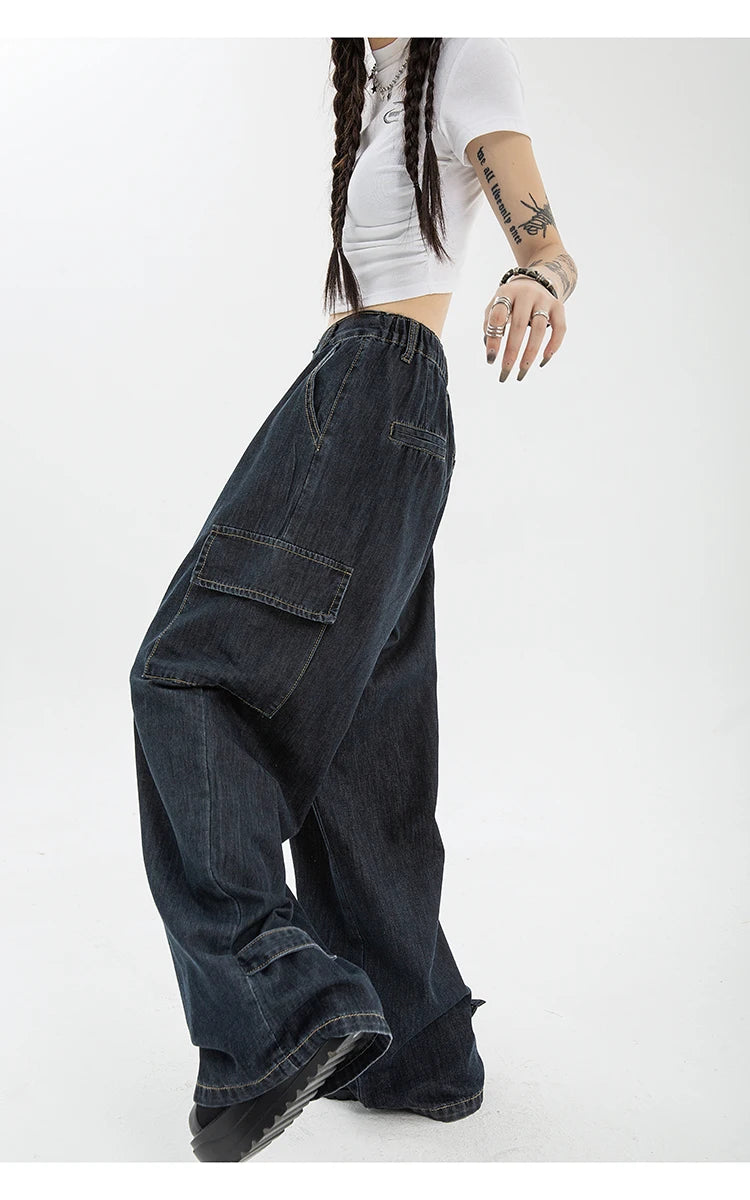 Blue Vintage Wide Leg Jeans