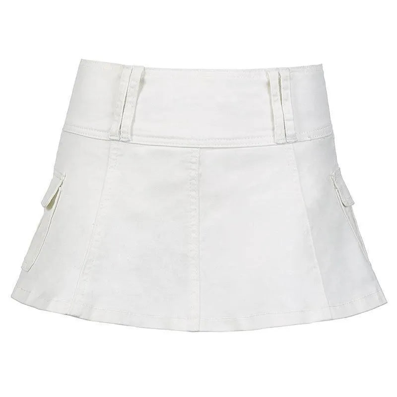 Kereslina - Denim Pleated Skirt