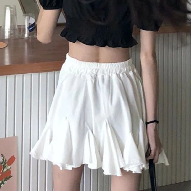 Elegant Ruffle Mini Skirt